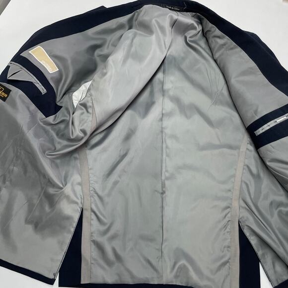 Michael Kors Blazer Mens 40R Blue Grey Lined 2 Button Single Breast Suit Jacket - Picture 10 of 10